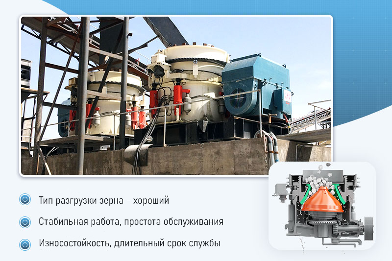 Площадка для работы конусной дробилки