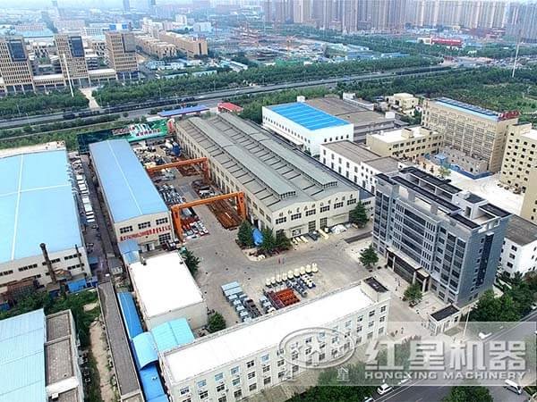 Вид с воздуха на предприятие Henan Hongxing Mining Machinery Co., Ltd.
