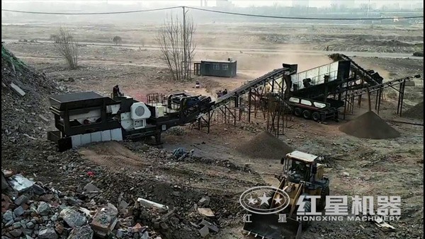 Карта производственной площадки мобильной щековой дробилки в провинции Шаньдун