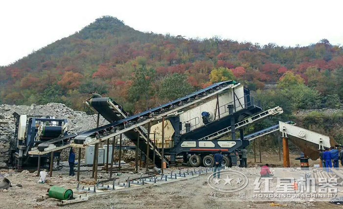 Мобильная ударная каменная дробилка