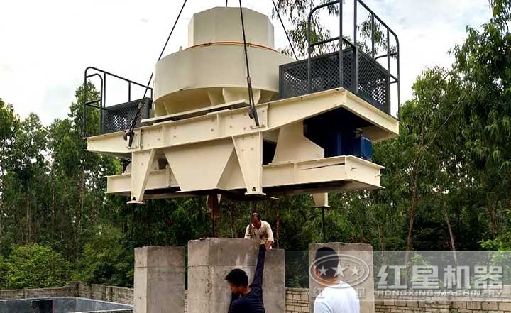 Установка большой машины для производства песка