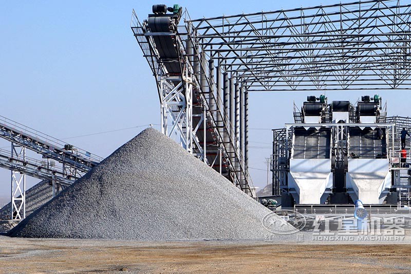 Участок готового щебня Red Star Large Stone Crusher