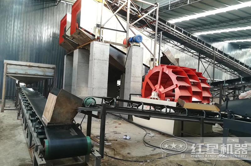 Площадка крупномасштабного оборудования для мойки песка