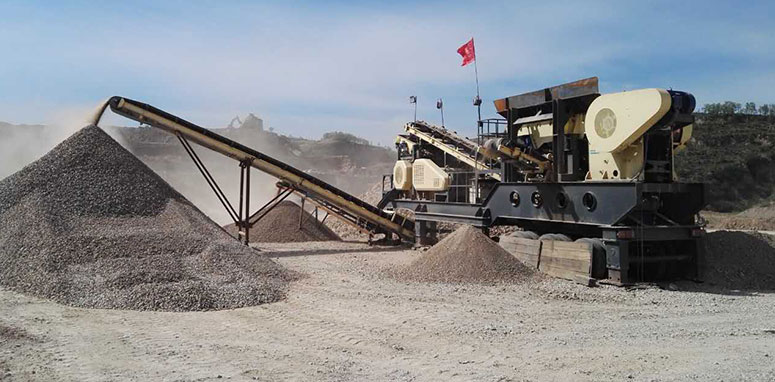 Мобильная дробильная установка Guangxi Mobile Stone Production Case
